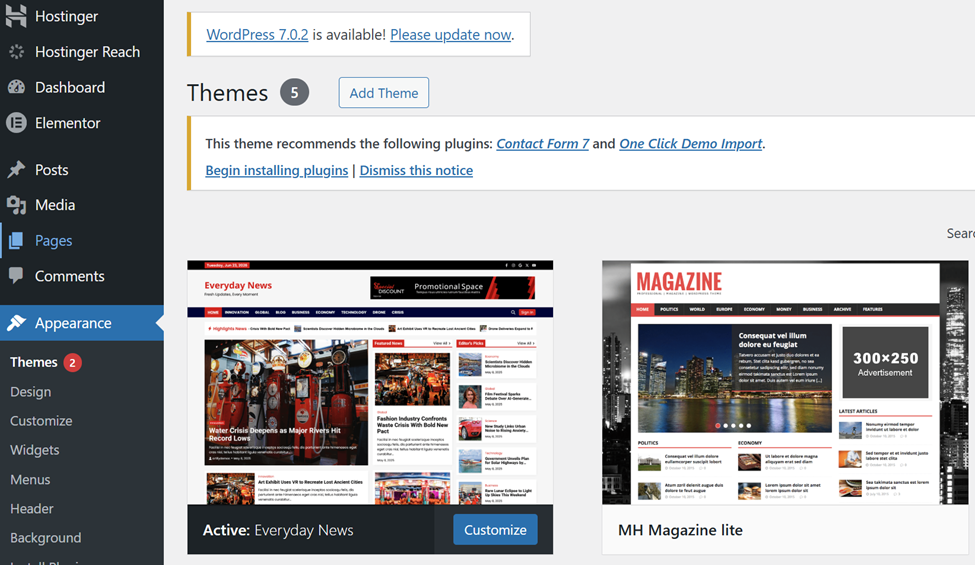 Bài 12 – Cách cài đặt theme WordPress